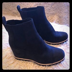 UGG Pax black bootie wedges